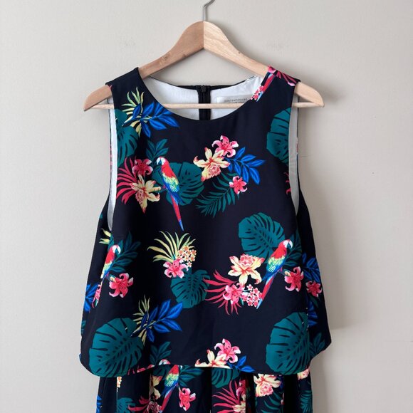 Simons | Contemporaine Sleeveless Tropical Floral Jumpsuit - Size 14 - Picture 2 of 16
